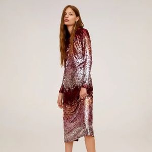 Mango NWT’s sequin midi dress